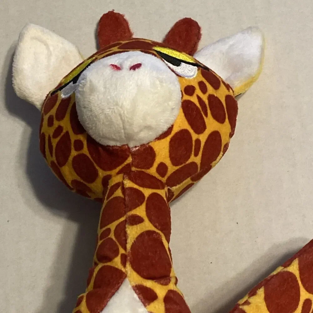 BARK Bark Box Dog Toy Giraffe Zoo Squeak Crinkle Medium/Large 8”